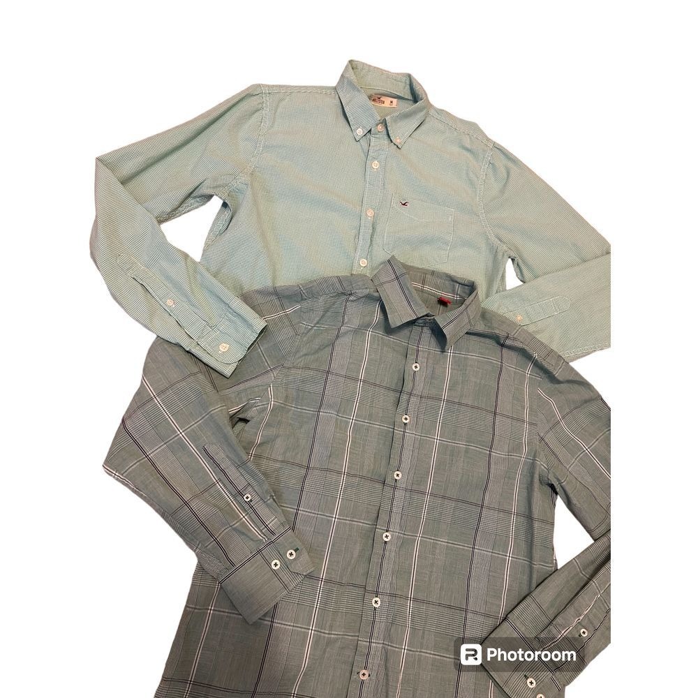 Bundle Aeropostale Izod green plaid medium long sleeve mens button up career
